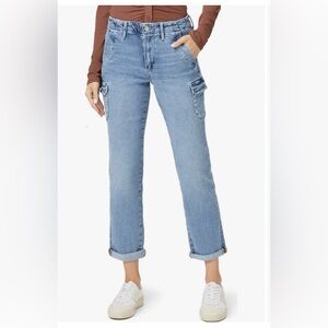PAIGE Light Blue Straight Leg Cargo Jeans
